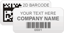 Full Color Barcode Asset Tag Templates   2" & 3" Square Size