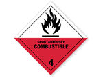 Class 4 Spontaneously Combustible Labels