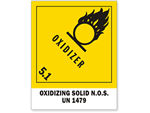 Class 5 Oxidizer Pre-printed Labels