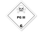 Class 6 PG III HazMat Labels