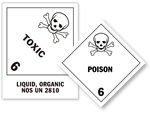 Class 6 Poison Hazmat Labels