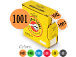 Custom Fluorescent Colored Number Labels