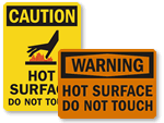 Hot Surface Warning Signs