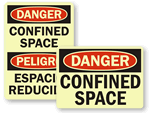 GlowSmart Confined Space Signs & Labels