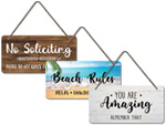 Wood Engraved Hanging Signs 