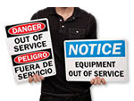 Service Machine Safety Signs