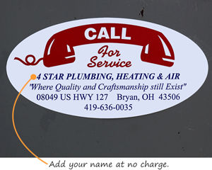 Call for Service Stickers