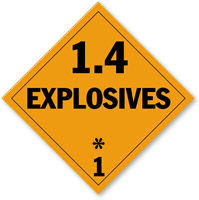 Class 1.4, 1.5 and 1.6 Explosives