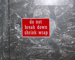 o Not Break Down Shrink Wrap Label