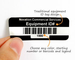 Equipment barcode tag