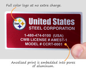 Full color logo at no extra charge