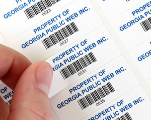 Low cost paper or vinyl barcode labels 