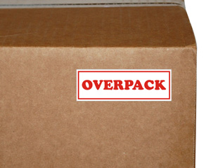 Overpack Packing Labels