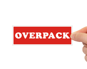 Overpack Red Packing Labels