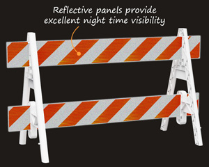 Reflective A Frame Traffic Barricades