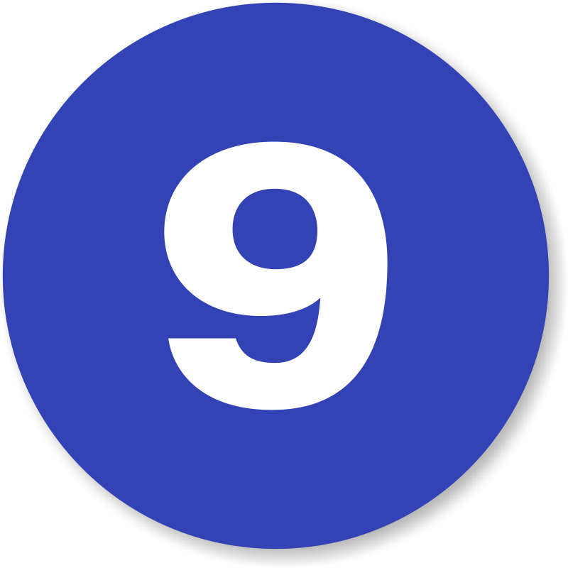 Number 9 Red