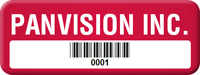 Custom Barcode Tags 3/4 in. x 2 in.