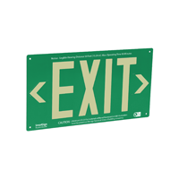 1 Sided, Green Background. Glowing letters