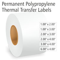 Permanent Polypropylene Thermal Transfer Labels
