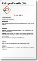 Hydrogen Peroxide 3% Chemical GHS Label 7.75in. x 4.75in.
