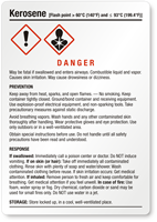 Kerosene Danger  Medium GHS Chemical Label