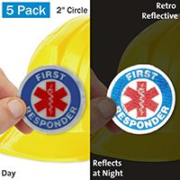 First Responder Hard Hat Label