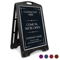 Come In We Are Open BigBoss Portable Custom Sidewalk Sign