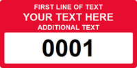 Rectangular Custom Template  Numbering