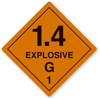 Explosive 1.4G Paper HazMat Label