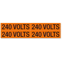 240 Volts Marker Labels Medium (1 1/8in. x 4 1/2in.)
