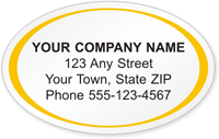 Oval Address Label