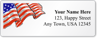Custom Address Label With American Flag Symbol
