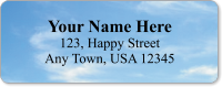 Customizable Address Label With Clear Blue Sky Symbol