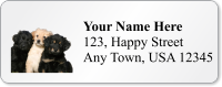 Customizable Address Label With Puppies Symbol