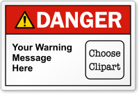 Custom Text ANSI Danger Label