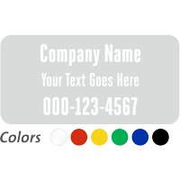 Customizable Company Name and Number, Single-Sided Label