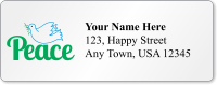 Custom Address Label With Dove Of Peace Symbol