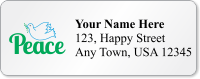 Personalized Address Label With Dove Of Peace Symbol