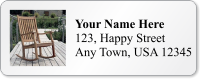 Add Address Label With Porch, Rocking Chair Graphic