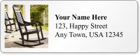 Custom Address Label With Old Rocking Chair Graphic
