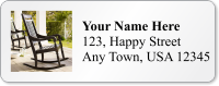 Personalized Address Label With Old Rocking Chair Symbol