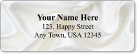 Customizable Address Label With White Satin Wave Sheet