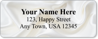 Custom Address Label With White Satin Wave Symbol