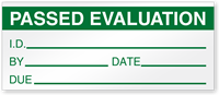 Passed Evaluation I.D.