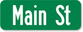 Customized 'Civic' Street Traffic Sign in Lower Case