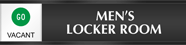 Men's Locker Room  Vacant/Occupied Slider Sign