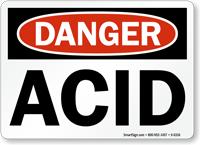 Danger Acid Sign