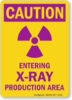 Caution X Ray Area Sign