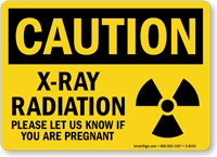 Caution X Ray Radiation Safety Sign