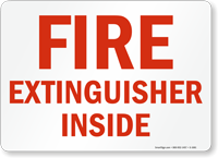 Fire Extinguisher Inside Sign